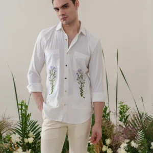 White Embroidered Shirt