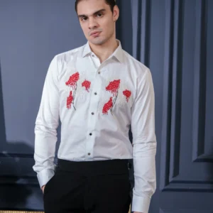 White Hand Embroidered Shirt