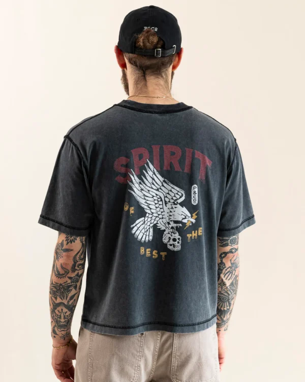 Spirit Boxy T-shirt Acid Wash